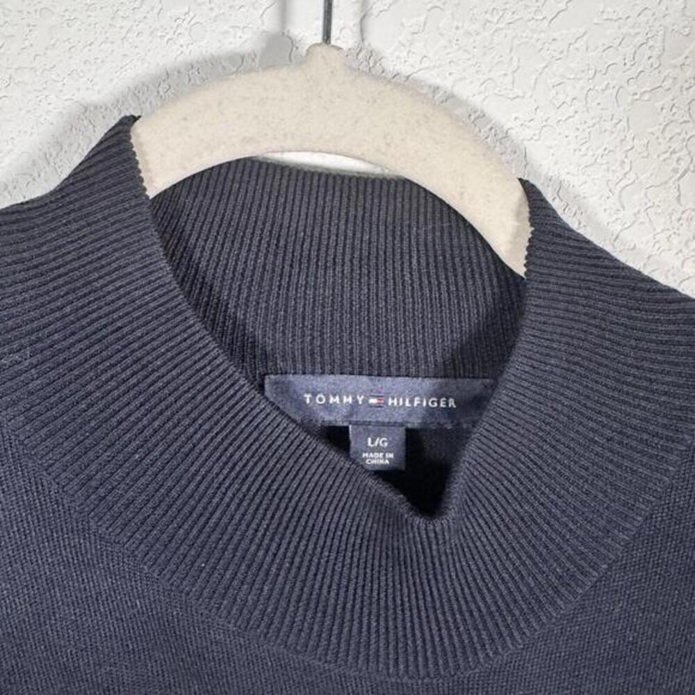 Tommy Hilfiger Mens Turtleneck Pullover Navy Blue Pullover Size Large - Picture 3 of 4